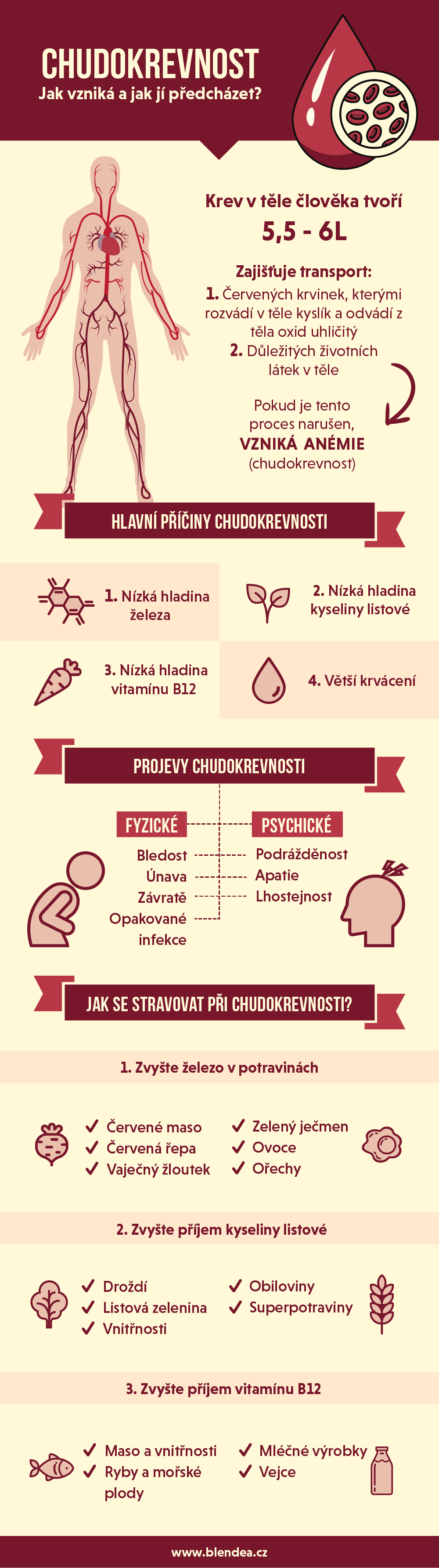 Jak se projevuje nedostatek hemoglobinu?